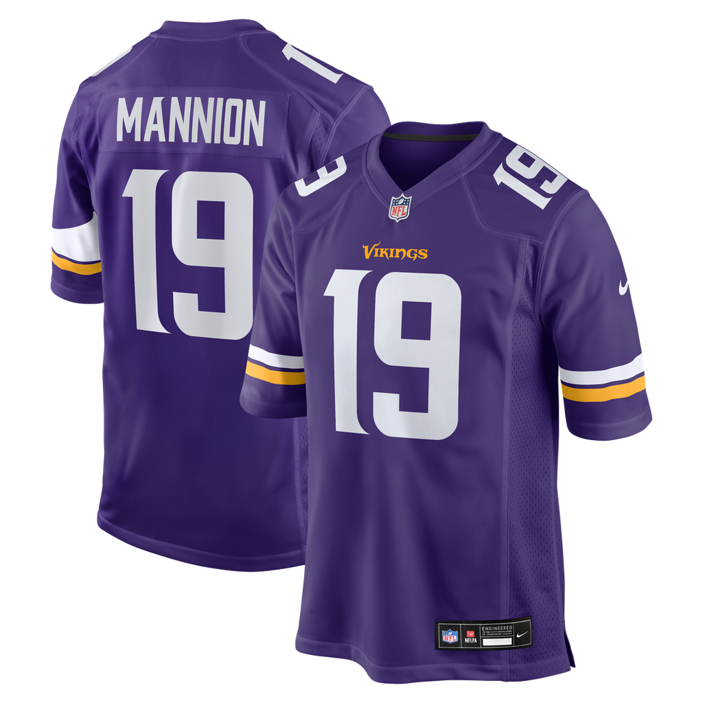 Minnesota Vikings Sean Mannion Nike Purple Game Jersey product image 1, provided for visual reference and product detail