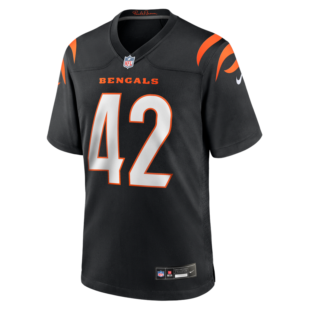 Cincinnati Bengals Oren Burks Nike Black Team Game Jersey product image 2, provided for visual reference and product detail
