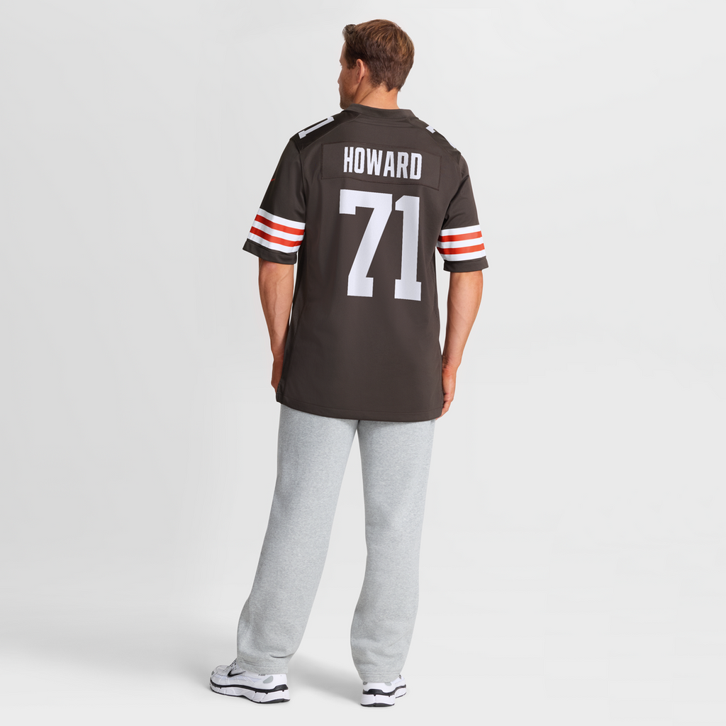 Cleveland Browns Tytus Howard Nike Brown Team Game Jersey product image 5, provided for visual reference and product detail