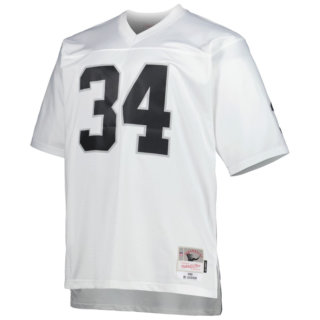 Las Vegas Raiders Bo Jackson Mitchell & Ness White Big & Tall 1988 Retired Player Replica Jersey product image 5, provided