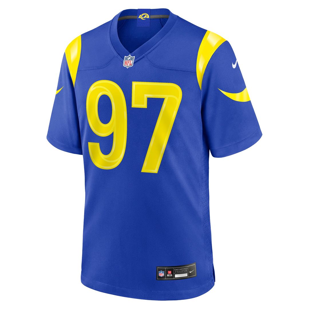 Los Angeles Rams Poona Ford Nike Royal Game Jersey product image 2, provided for visual reference and product detail review