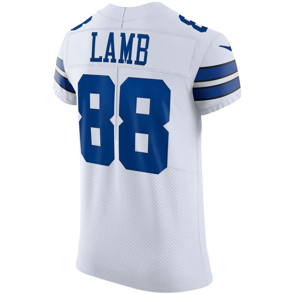 Dallas Cowboys CeeDee Lamb Nike White Vapor Elite Jersey product image 3, provided for visual reference and product detail