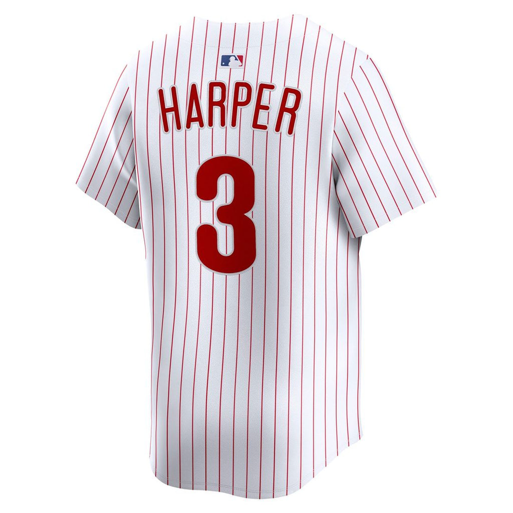 Philadelphia Phillies Bryce Harper Nike White Home Limited Player Jersey product image 13, provided for visual reference and
