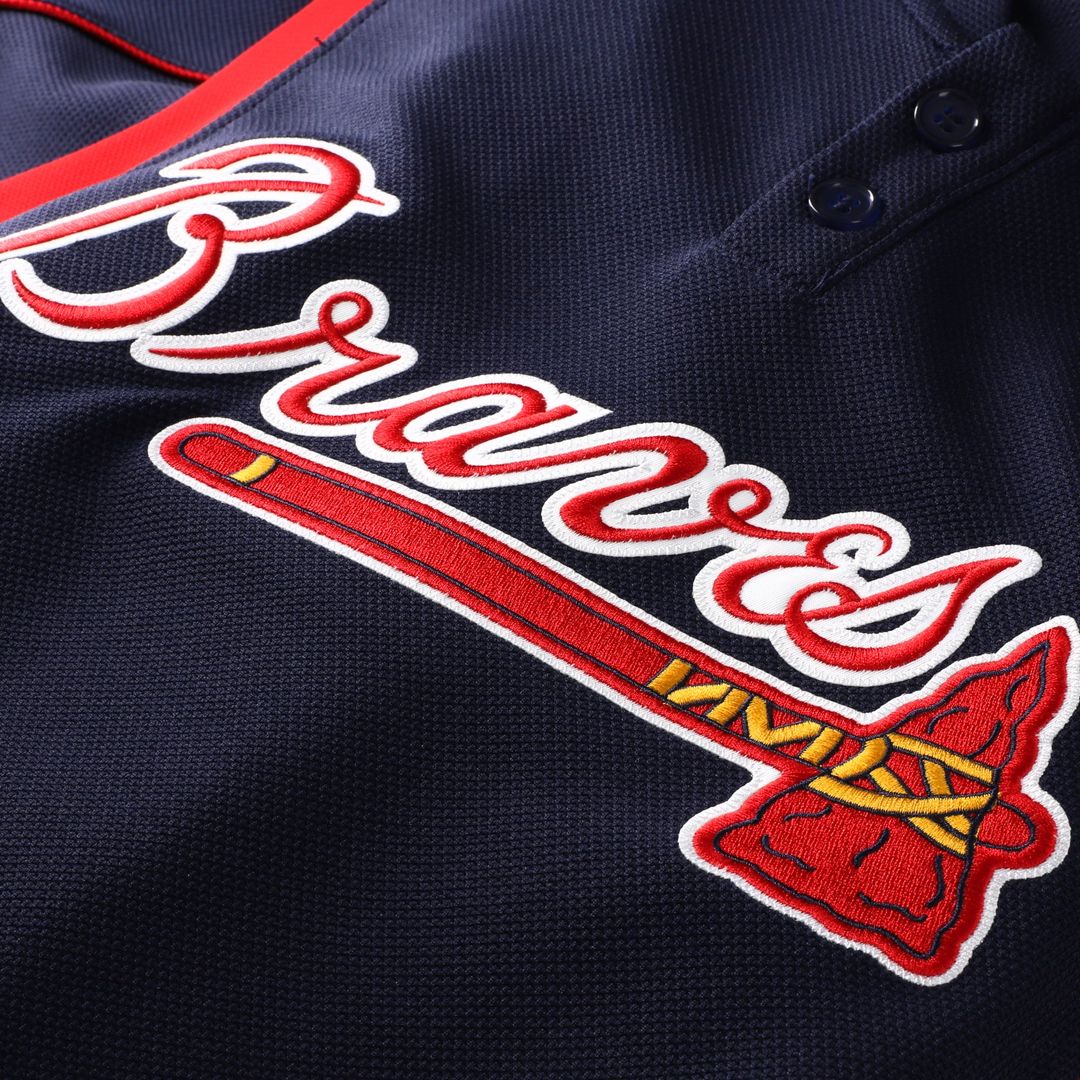 Atlanta Braves Chipper Jones Mitchell & Ness Navy Authentic Batting Practice Jersey product image 4, provided for visual