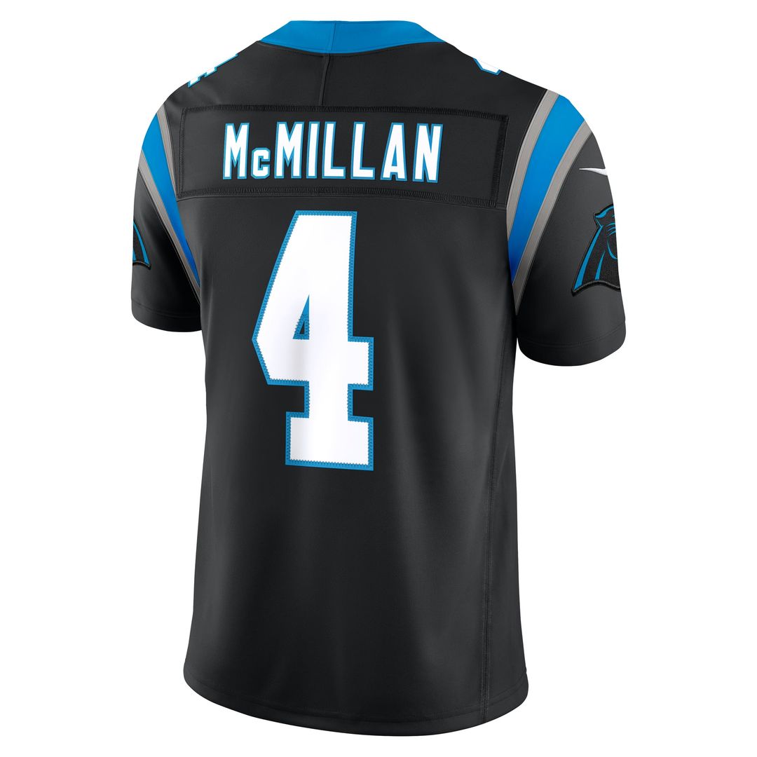 Carolina Panthers Tetairoa McMillan Nike Black Team Vapor F.U.S.E. Stitched Limited Jersey product image 3, provided for