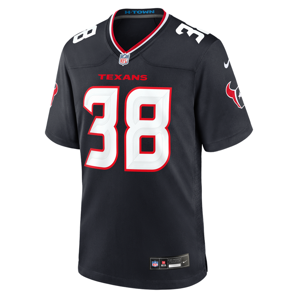 Houston Texans Kai Kroeger Nike Navy Team Game Jersey product image 2, provided for visual reference and product detail
