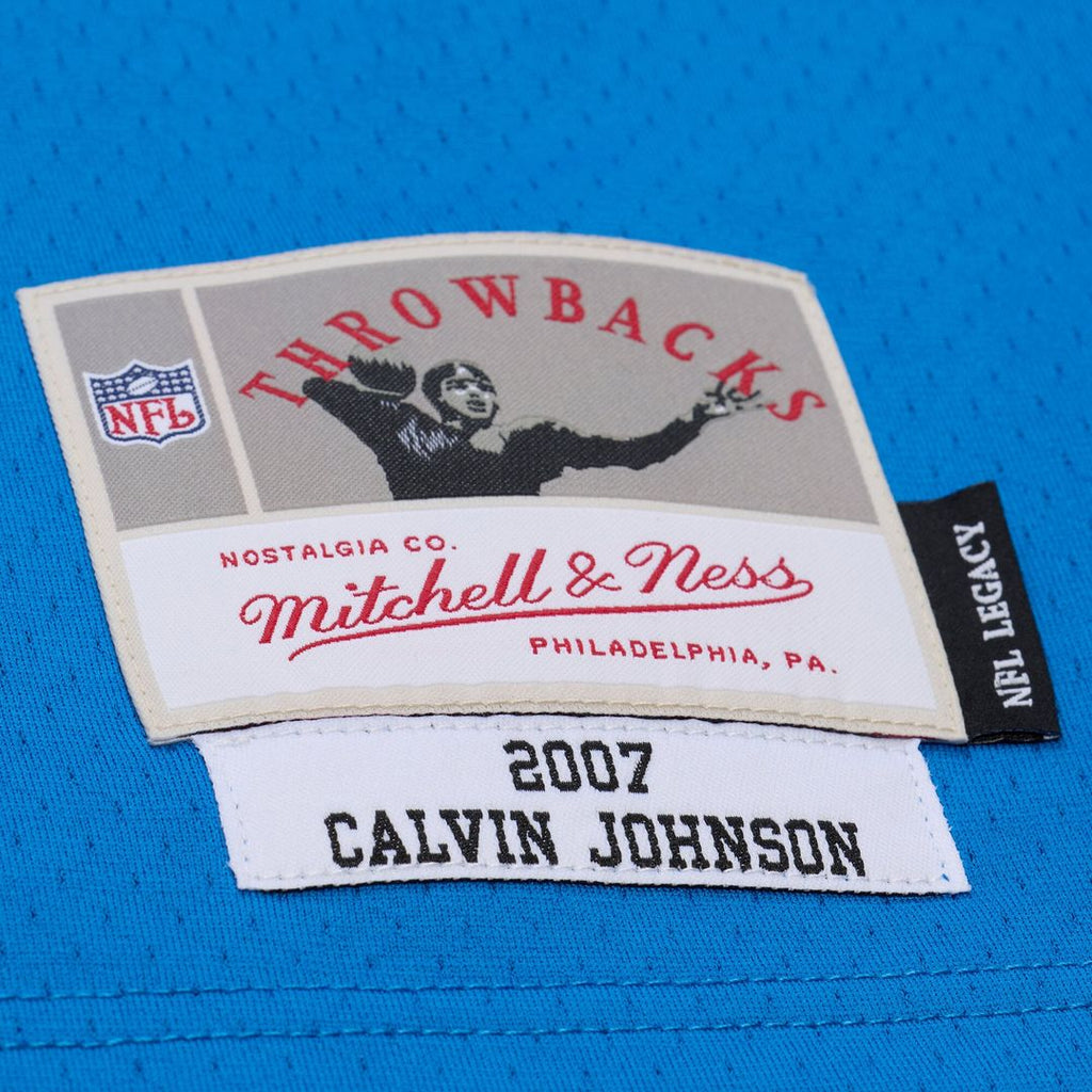 Detroit Lions Calvin Johnson Mitchell & Ness Blue 2007 Legacy Replica Jersey product image 6, provided for visual reference