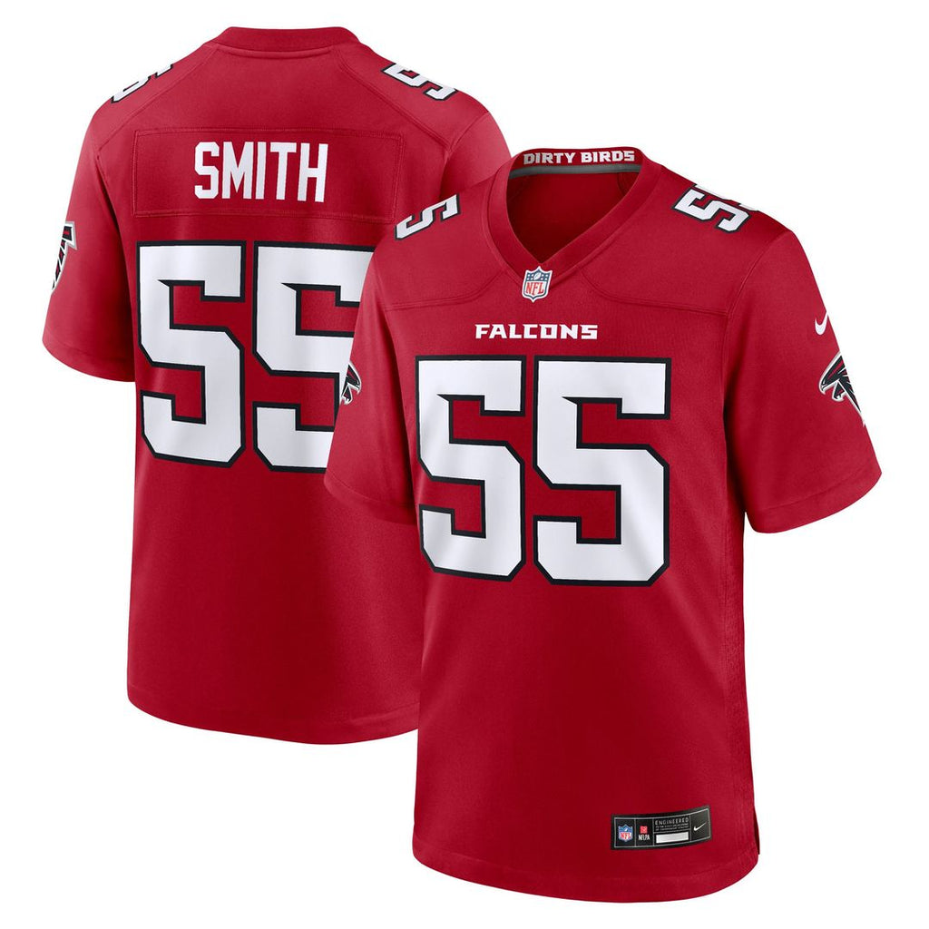Atlanta Falcons Za'Darius Smith Nike Red Team Game Jersey product image 1, provided for visual reference and product detail