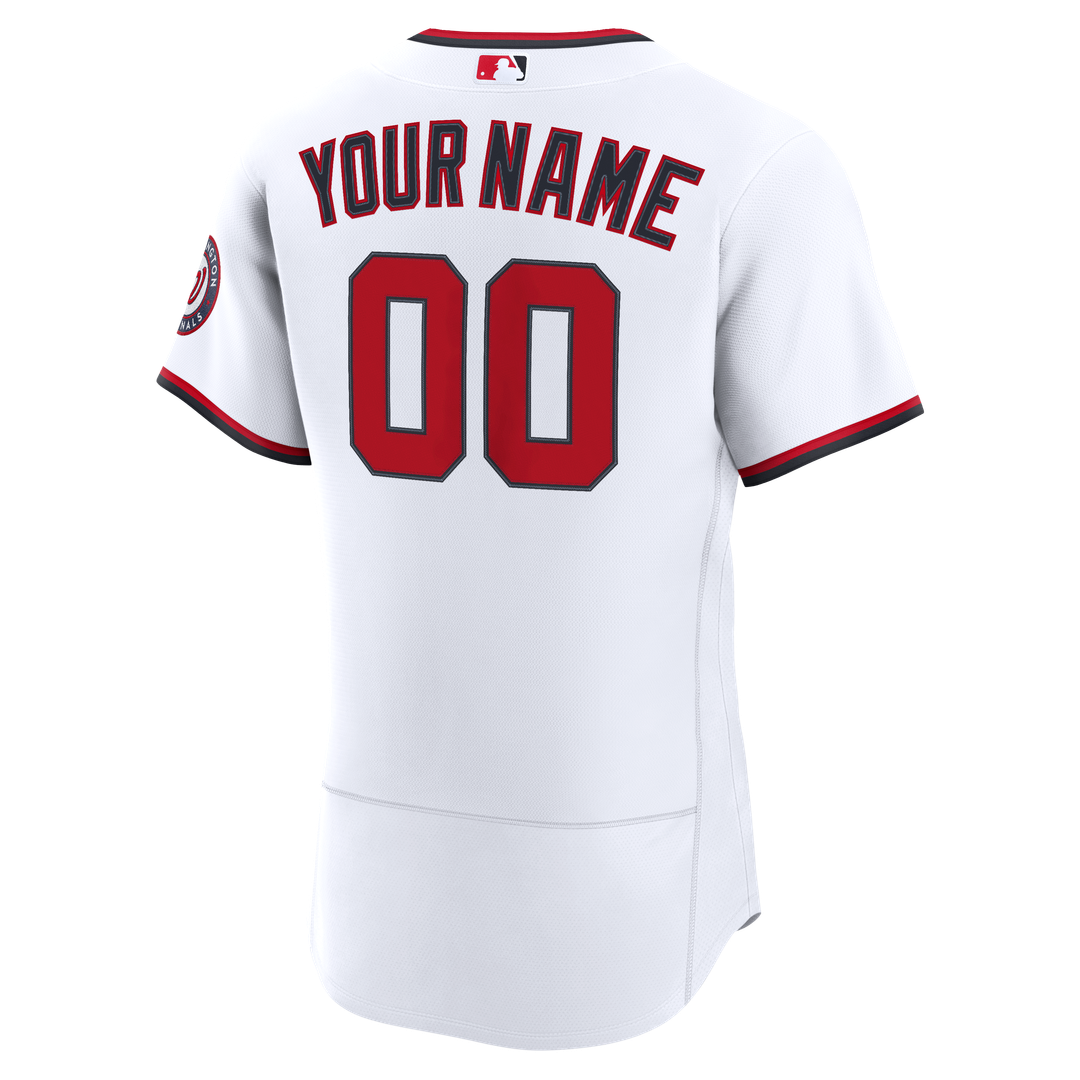 Washington Nationals Nike White Home Authentic Custom Jersey product image 3, provided for visual reference and product
