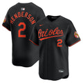 Baltimore Orioles Gunnar Henderson Nike Black Alternate Limited Player Jersey product image 1, provided for visual reference