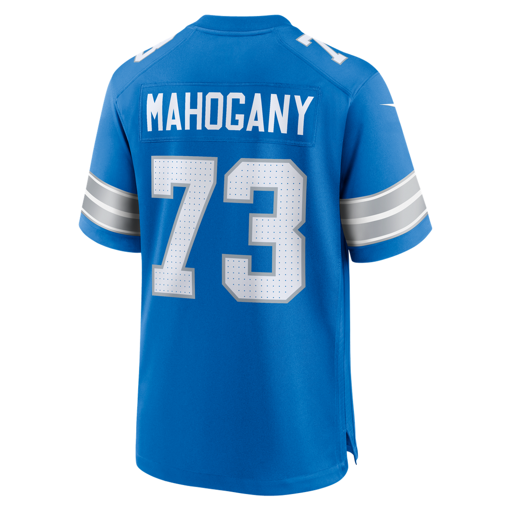 Detroit Lions Christian Mahogany Nike Blue Team Game Jersey product image 3, provided for visual reference and product