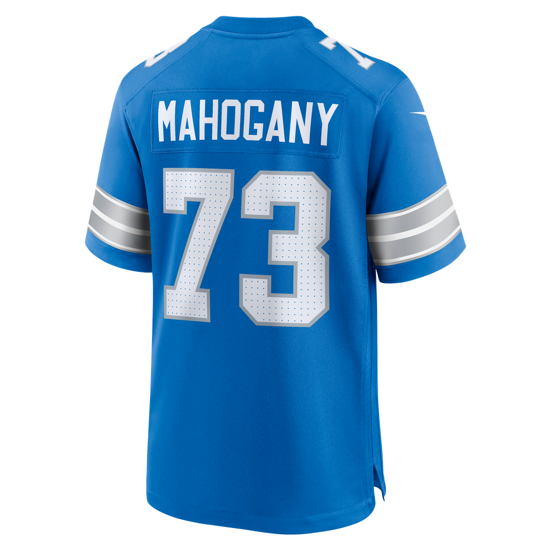 Detroit Lions Christian Mahogany Nike Blue Team Game Jersey product image 3, provided for visual reference and product