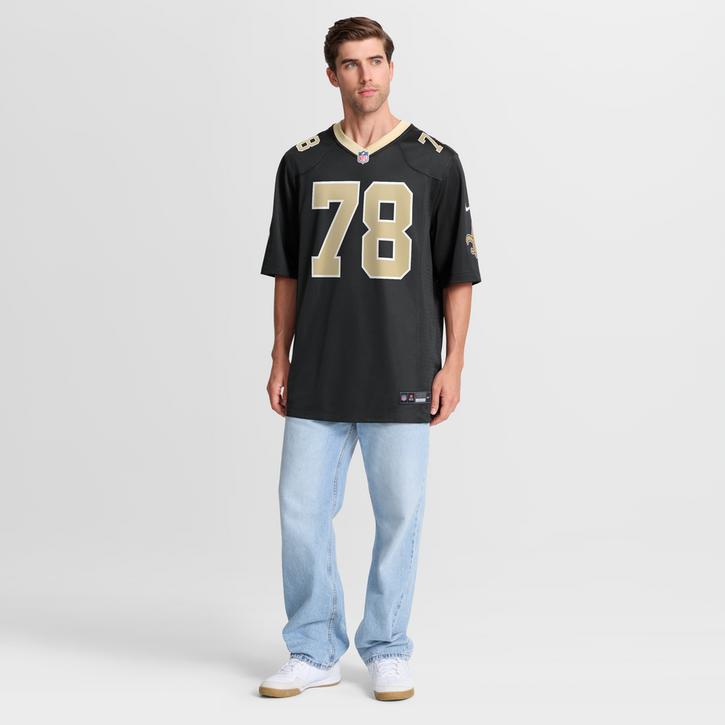 New Orleans Saints Erik Mccoy Nike Black Game Jersey product image 7, provided for visual reference and product detail review