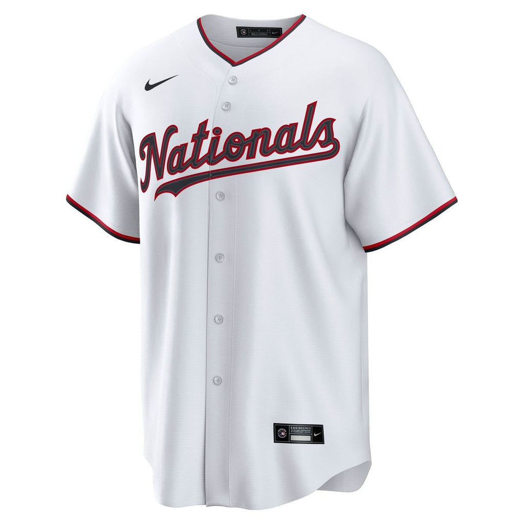 Washington Nationals CJ Abrams Nike White Home Replica Jersey product image 7, provided for visual reference and product
