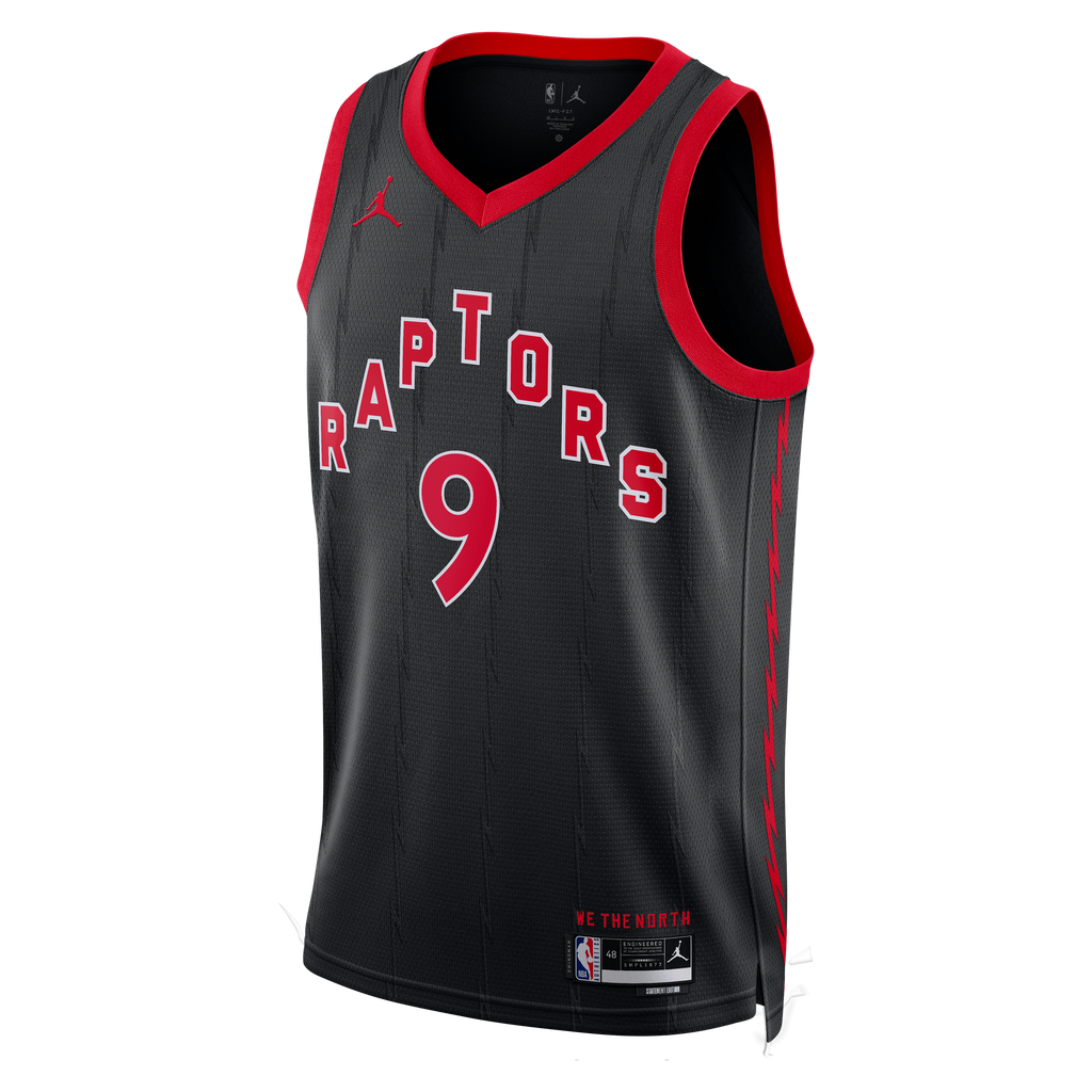 Toronto Raptors Jordan Brand Statement Edition Swingman Jersey - Black - RJ Barrett - Unisex product image 3, provided for