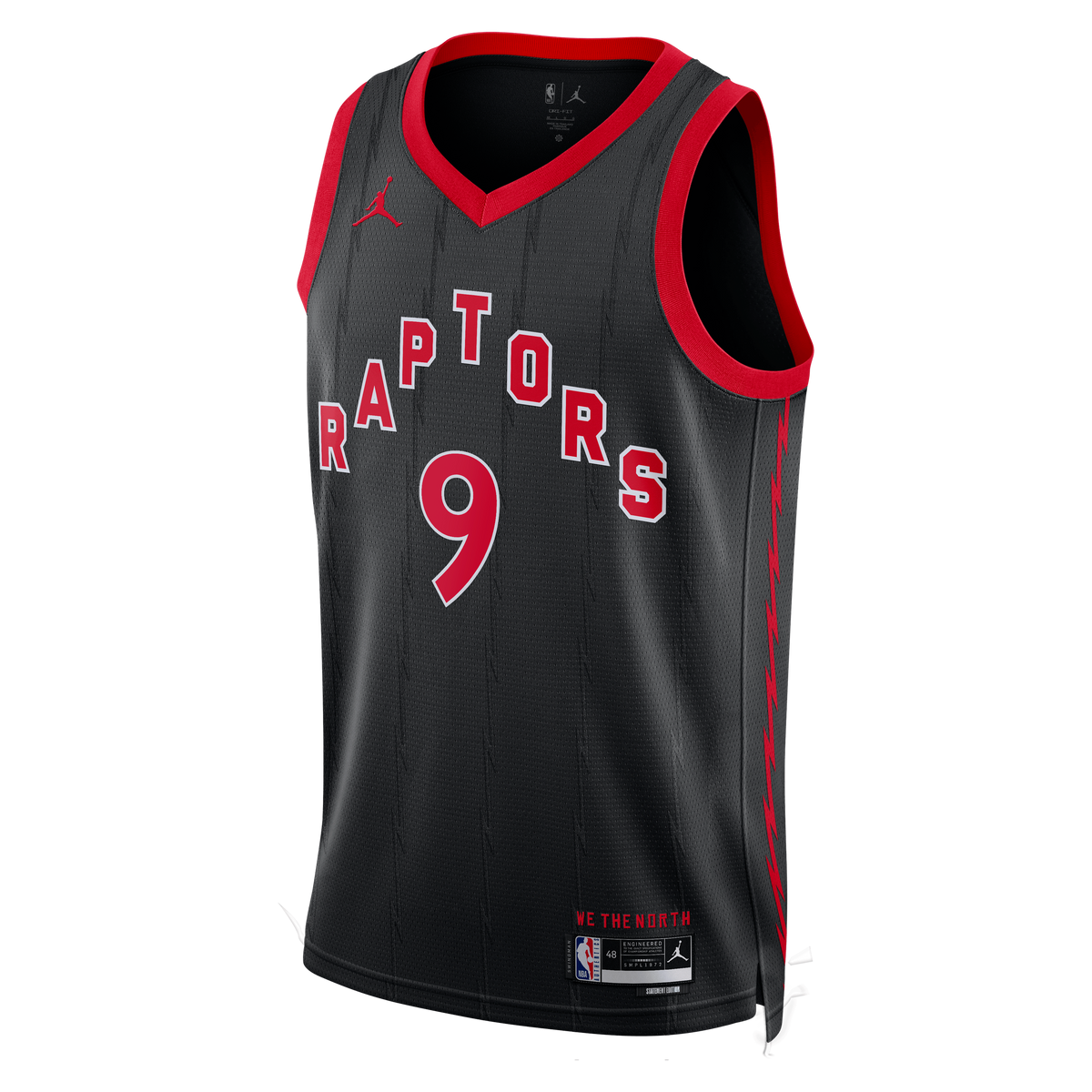 Toronto Raptors Jordan Brand Statement Edition Swingman Jersey - Black - RJ Barrett - Unisex product image 3, provided for