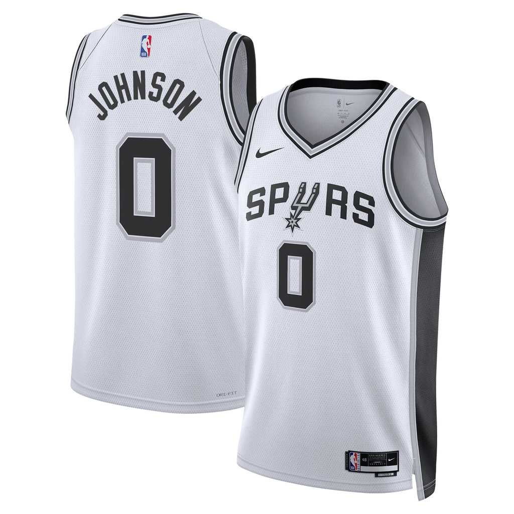 San Antonio Spurs Nike Association Edition Swingman Jersey - White - Keldon Johnson - Unisex product image 1, provided for