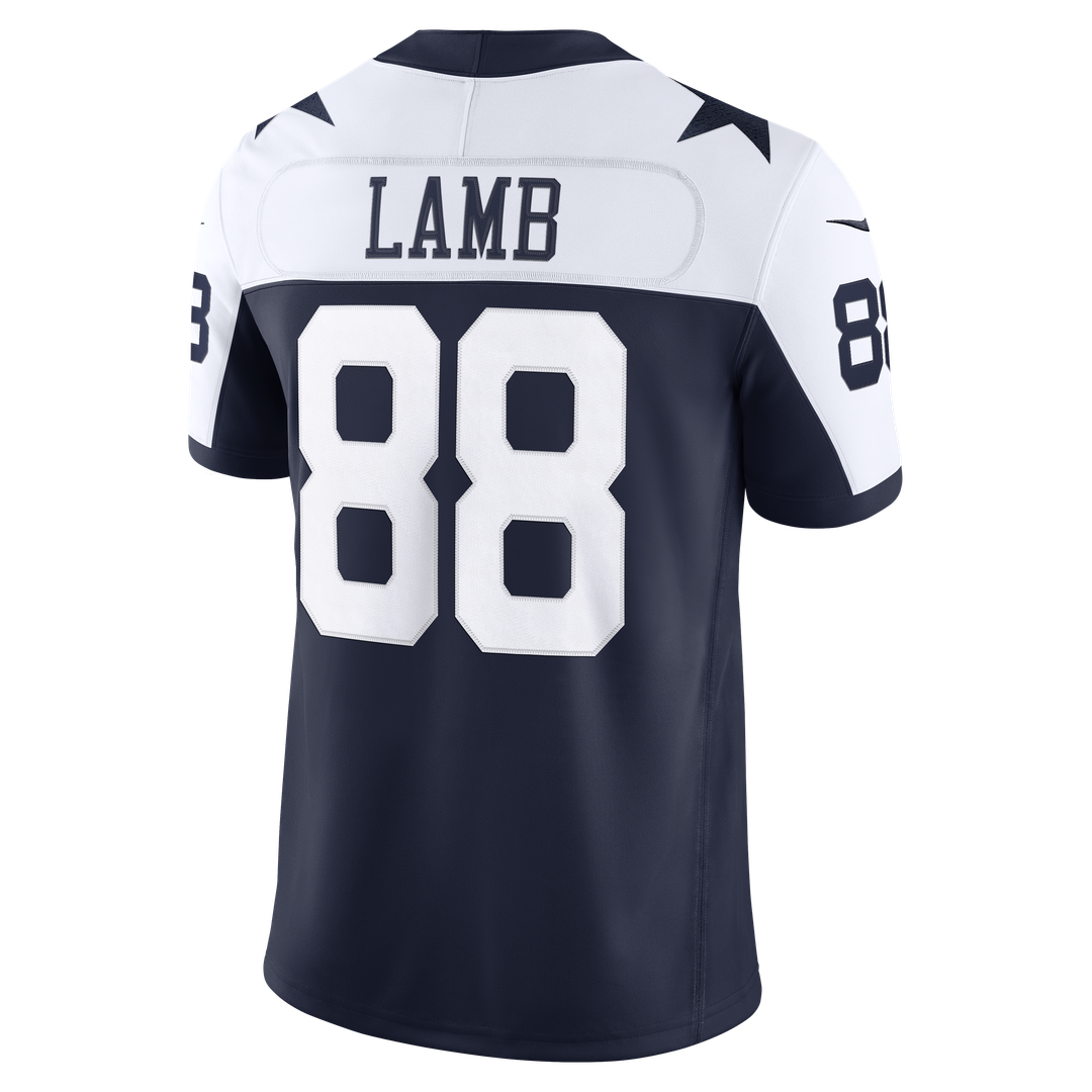 Dallas Cowboys CeeDee Lamb Nike Navy Alternate Vapor F.U.S.E. Stitched Limited Jersey product image 3, provided for visual