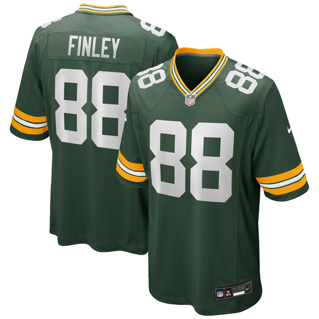 Green Bay Packers Jermichael Finley Nike Green Game Retired Player Jersey product image 1, provided for visual reference and