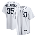 Detroit Tigers Justin Verlander Nike White Home Replica Jersey product image 1, provided for visual reference and product