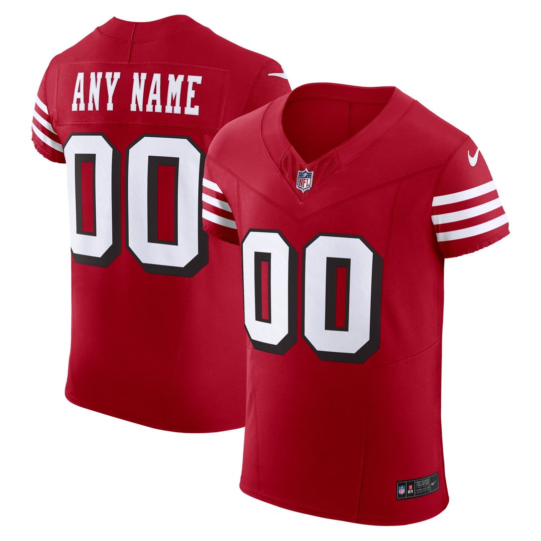San Francisco 49ers Nike Scarlet Vapor F.U.S.E. Elite Custom Jersey product image 7, provided for visual reference and