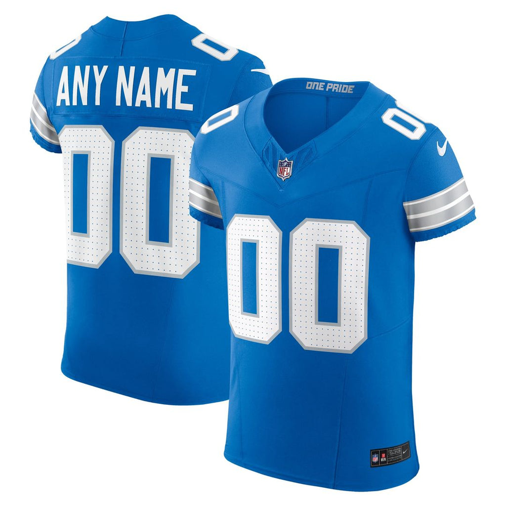 Detroit Lions Nike Blue Team Vapor F.U.S.E. Elite Custom Jersey product image 4, provided for visual reference and product