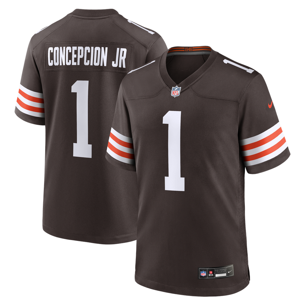 Cleveland Browns KC Concepcion Jr. Nike Brown Team Game Jersey product image 1, provided for visual reference and product