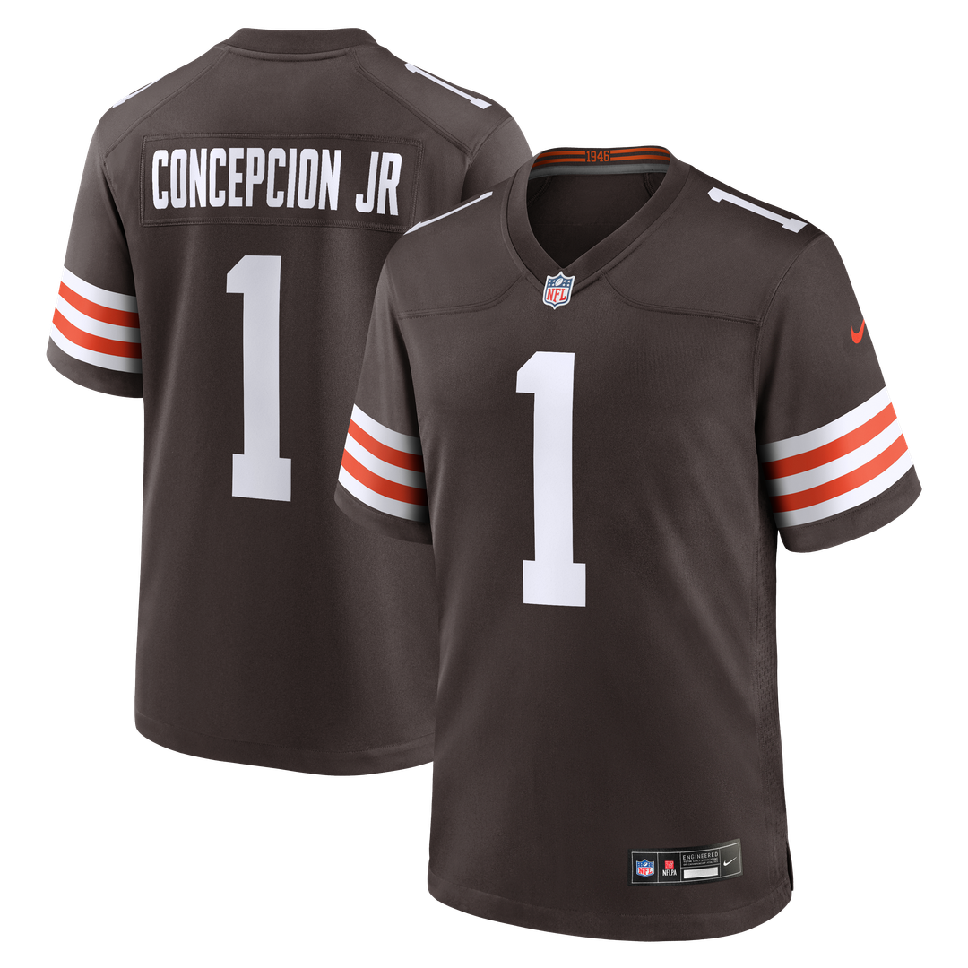 Cleveland Browns KC Concepcion Jr. Nike Brown Team Game Jersey product image 1, provided for visual reference and product
