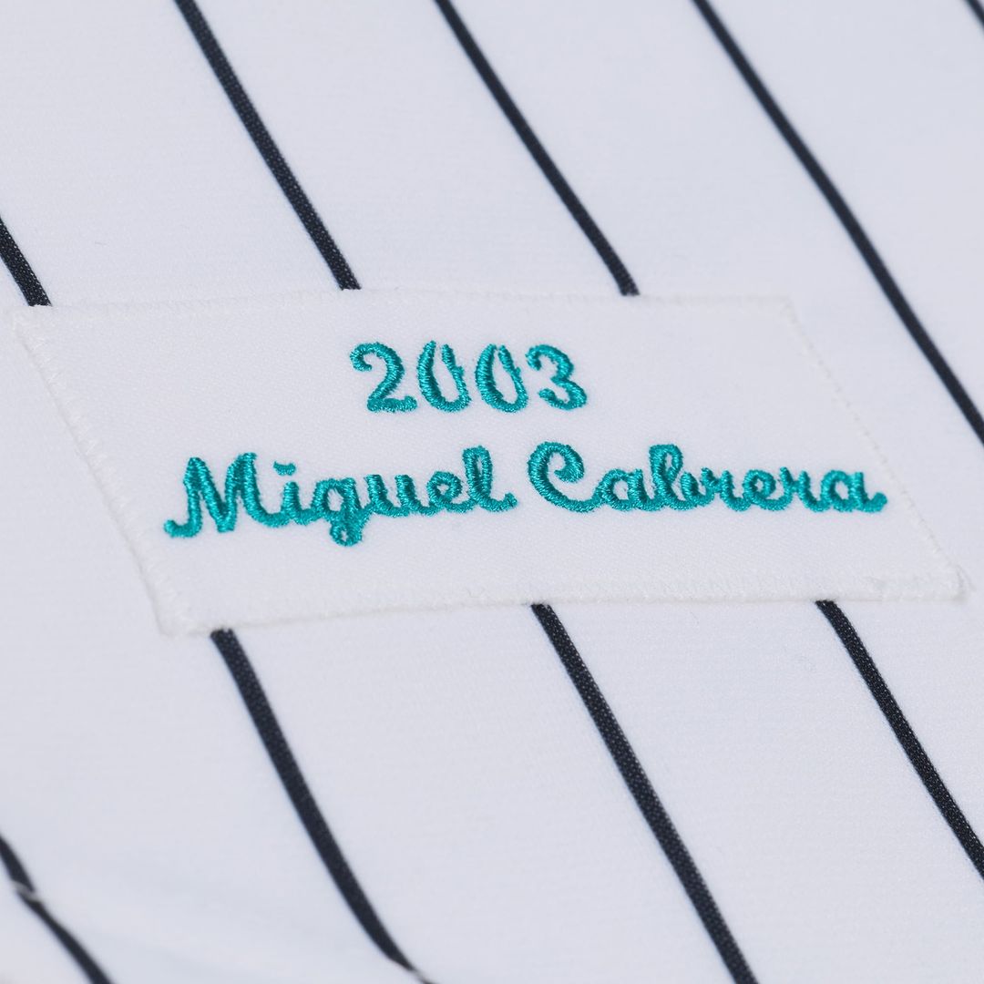 Florida Marlins Miguel Cabrera Mitchell & Ness White 2003 Cooperstown Collection Authentic Jersey product image 7, provided