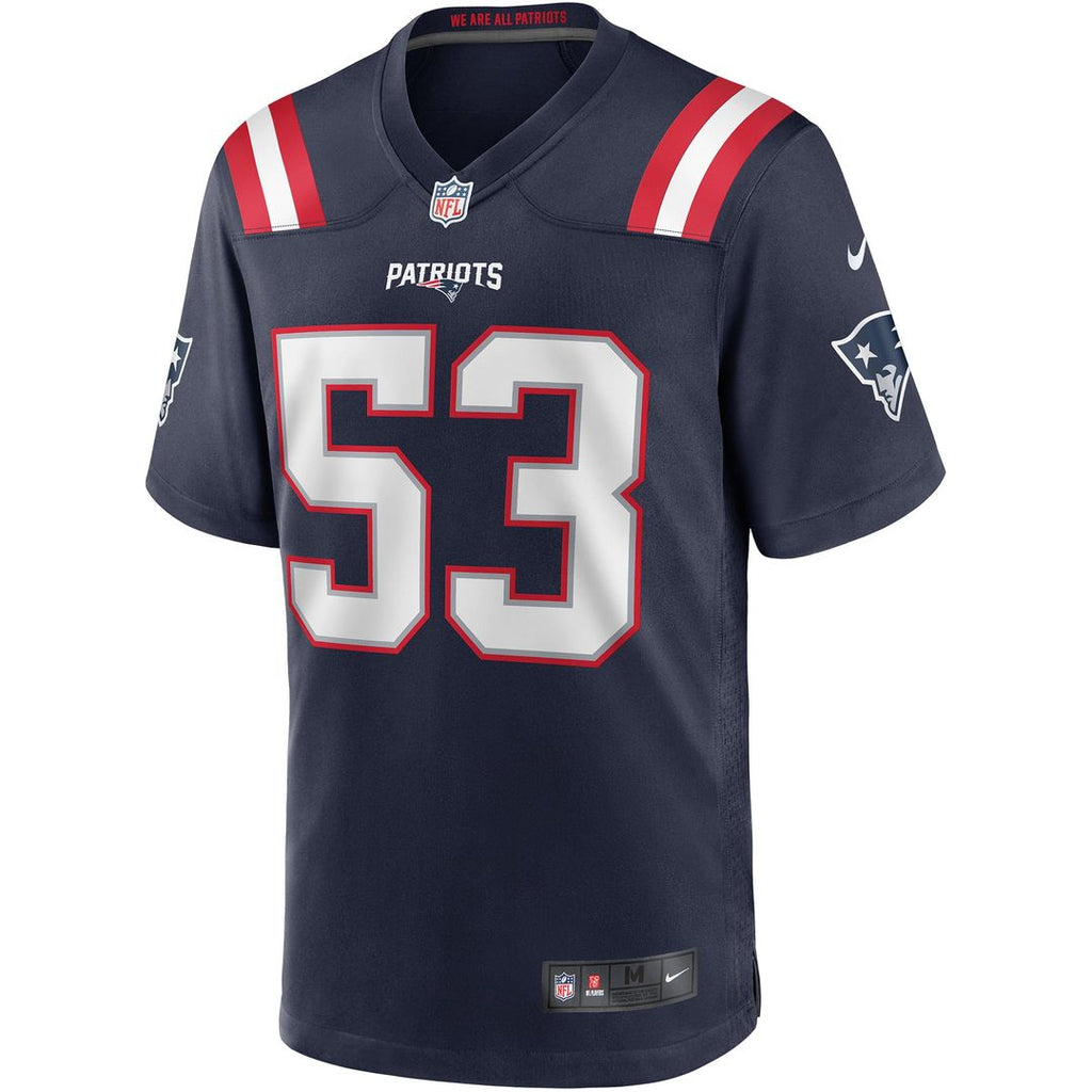 New England Patriots Chris Slade Nike Navy Game Retired Player Jersey product image 2, provided for visual reference and