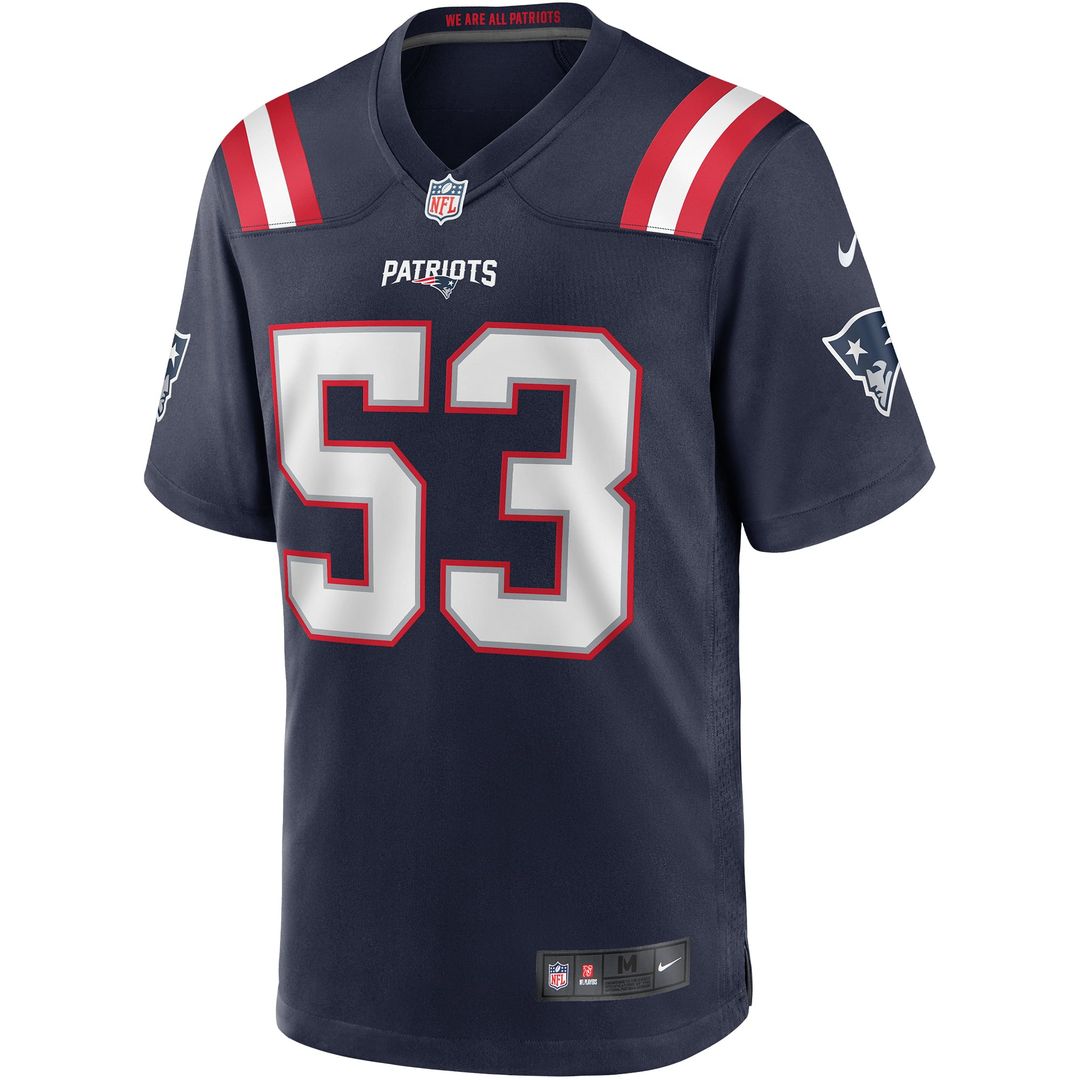 New England Patriots Chris Slade Nike Navy Game Retired Player Jersey product image 2, provided for visual reference and