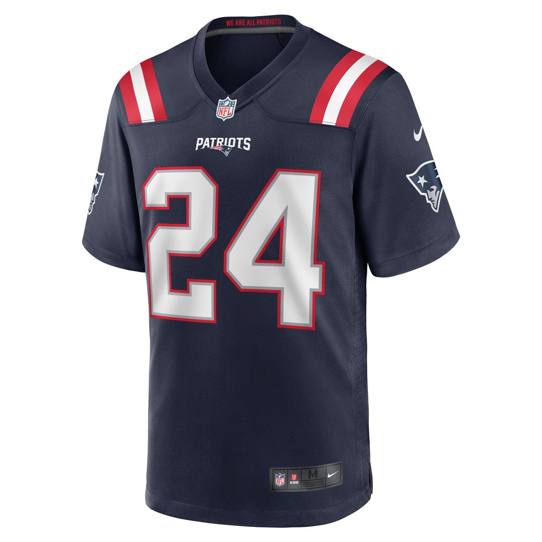 New England Patriots Dell Pettus Nike Navy Game Jersey product image 2, provided for visual reference and product detail