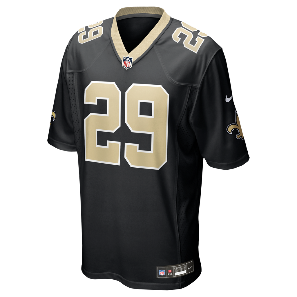 New Orleans Saints Quincy Riley Nike Black Team Game Jersey product image 2, provided for visual reference and product