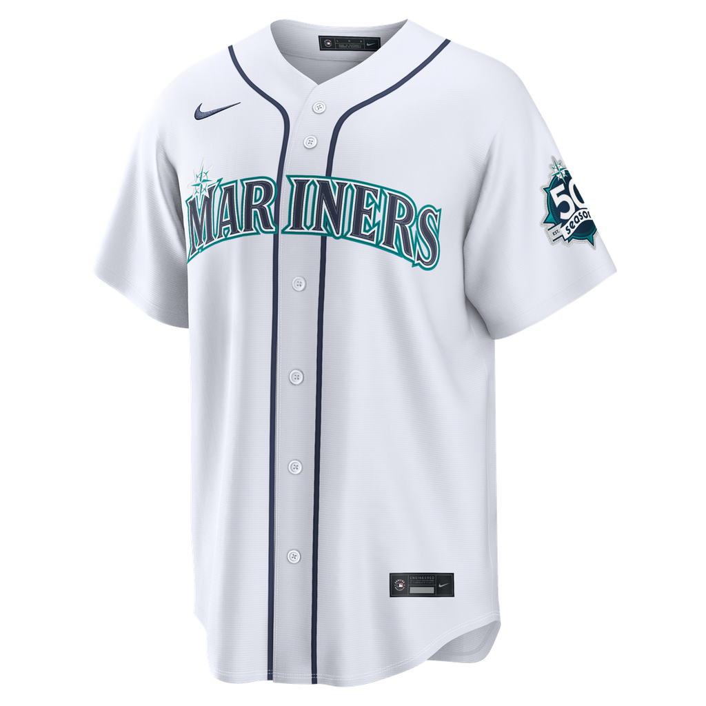 Seattle Mariners Julio Rodríguez Nike Teal Alternate Stadium 50th Season Patch Jersey product image 8, provided for visual