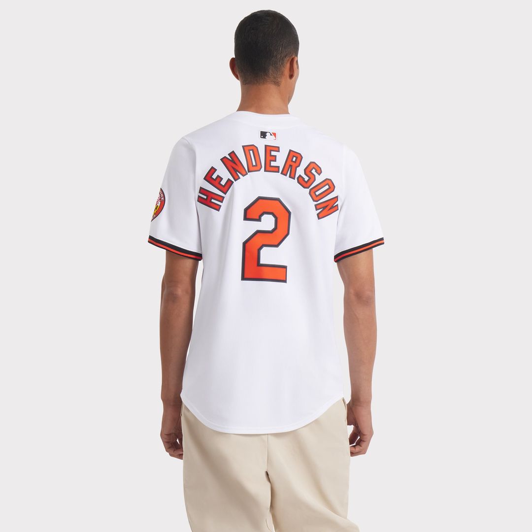 Baltimore Orioles Gunnar Henderson Nike White Home Limited Player Jersey product image 16, provided for visual reference and