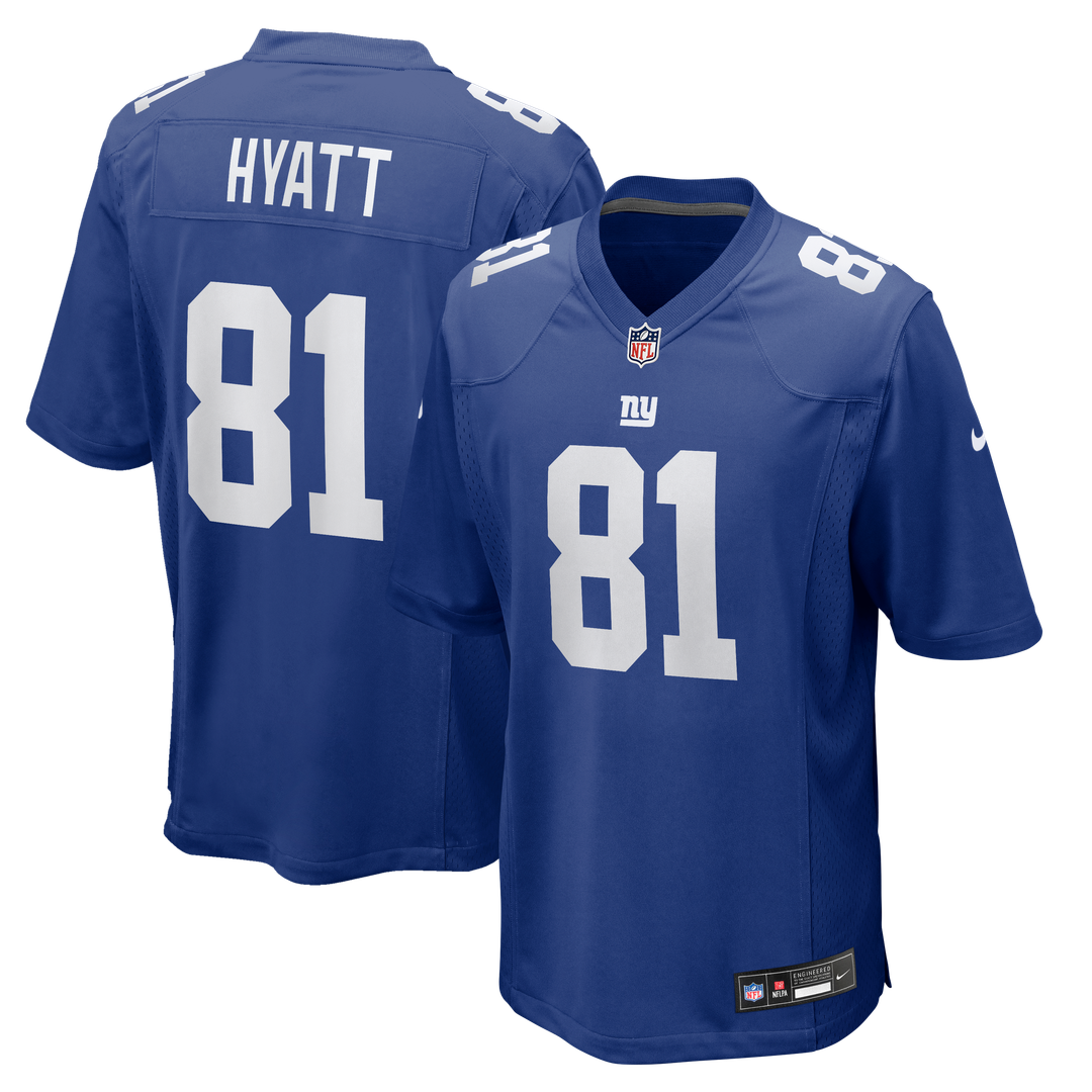 New York Giants Jalin Hyatt Nike Royal Team Game Jersey product image 1, provided for visual reference and product detail