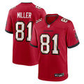 Tampa Bay Buccaneers Ryan Miller Nike Red Team Game Jersey product image 1, provided for visual reference and product detail