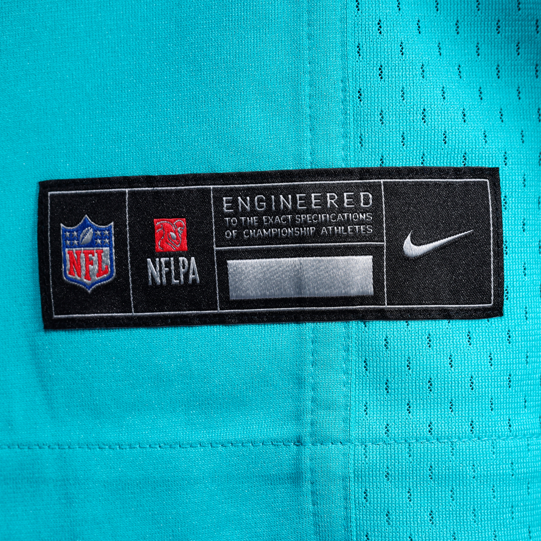 Miami Dolphins Kadyn Proctor Nike Aqua Team Game Jersey product image 6, provided for visual reference and product detail