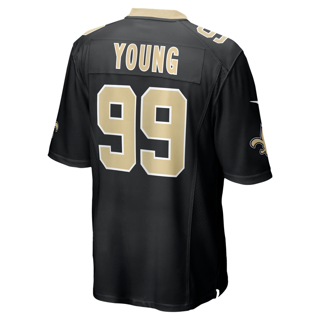 New Orleans Saints Chase Young Nike Black Game Jersey product image 3, provided for visual reference and product detail