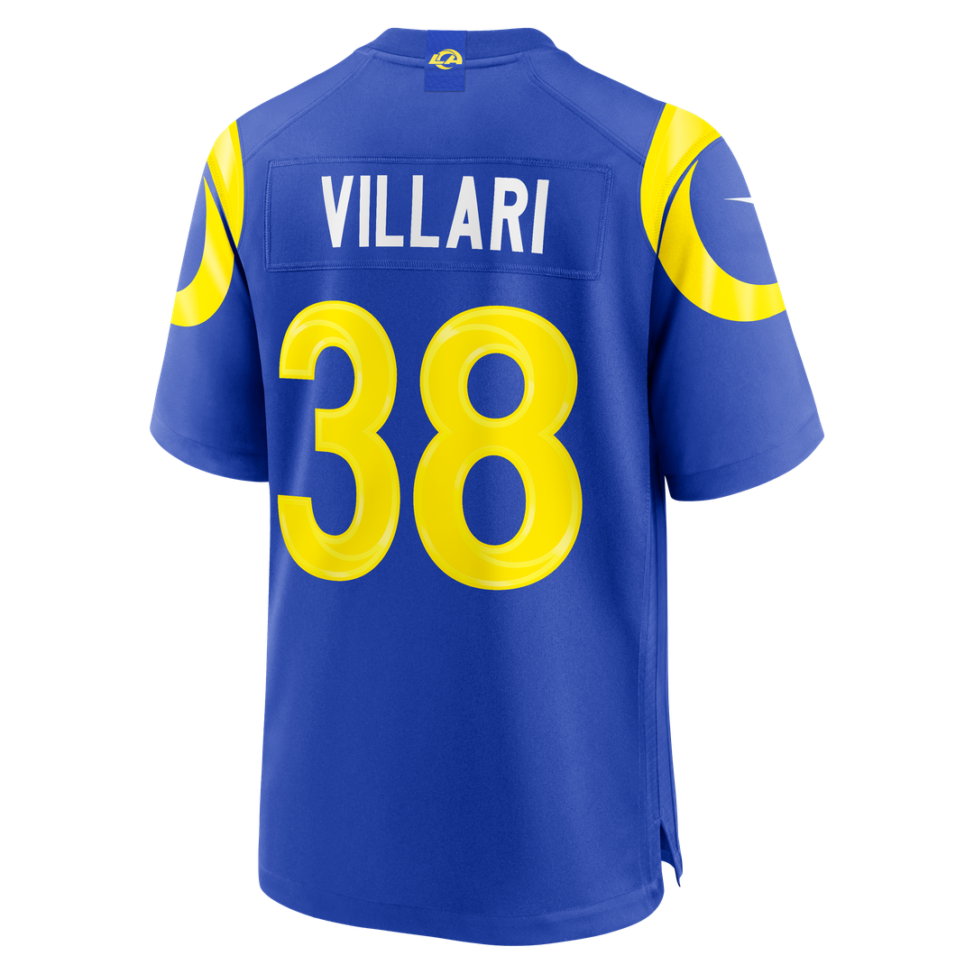 Los Angeles Rams Dan Villari Nike Royal Game Jersey product image 3, provided for visual reference and product detail review