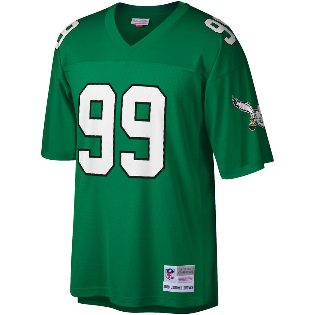 Philadelphia Eagles Jerome Brown Mitchell & Ness Kelly Green Legacy Replica Jersey product image 2, provided for visual