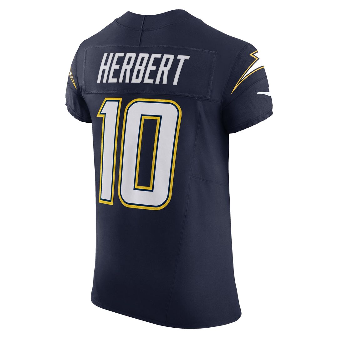 Los Angeles Chargers Justin Herbert Nike Gold Alternate Vapor F.U.S.E. Elite Jersey product image 9, provided for visual