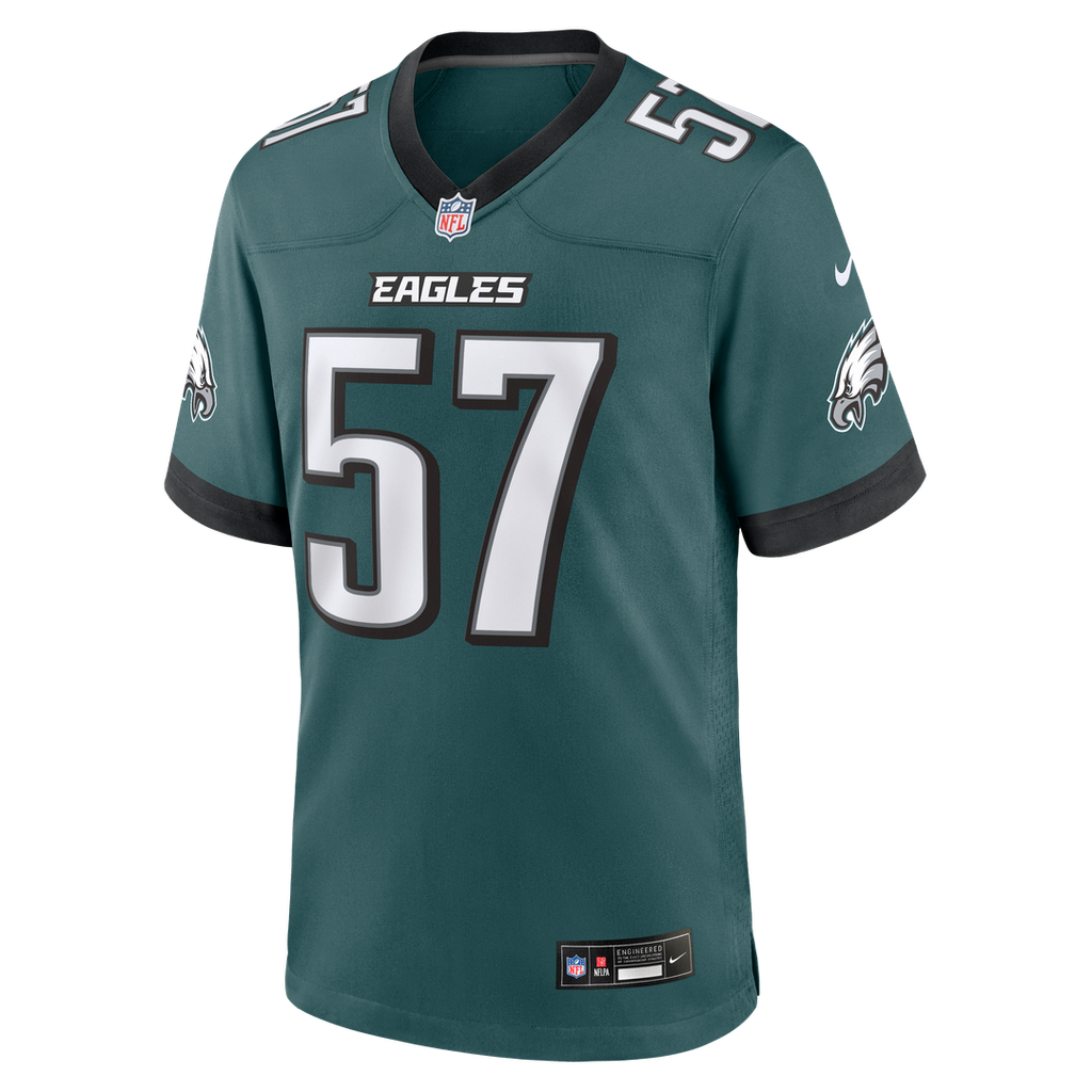 Philadelphia Eagles A.J. Epenesa Nike Midnight Green Team Game Jersey product image 2, provided for visual reference and