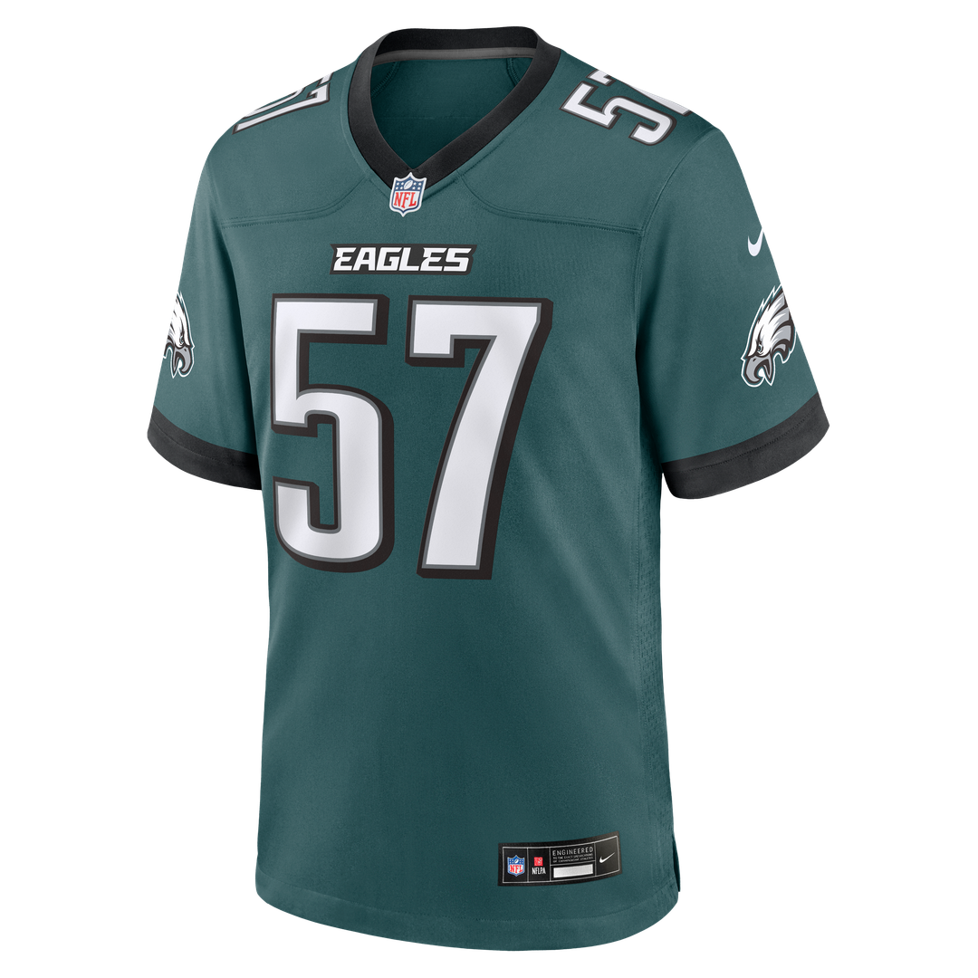 Philadelphia Eagles A.J. Epenesa Nike Midnight Green Team Game Jersey product image 2, provided for visual reference and