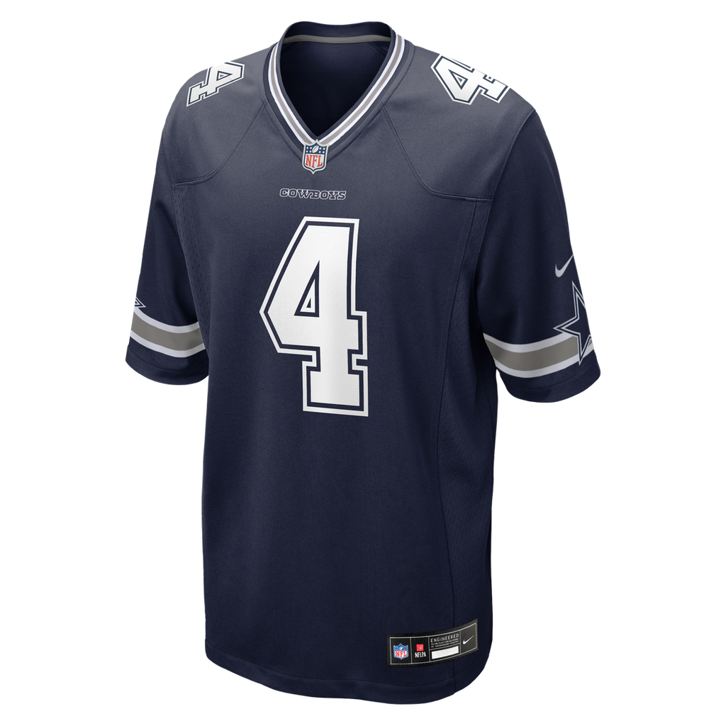Dallas Cowboys Dak Prescott Nike White Game Team Jersey product image 8, provided for visual reference and product detail