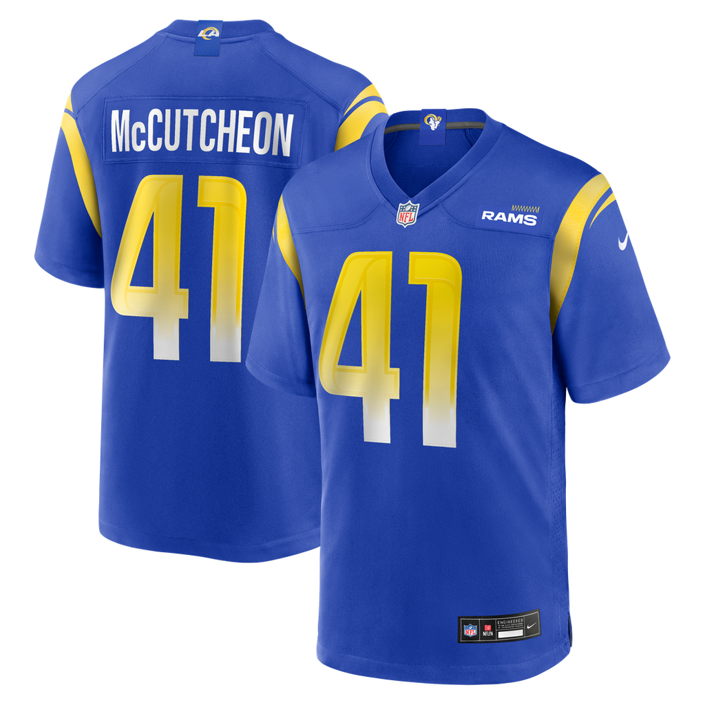 Los Angeles Rams Cameron McCutcheon Nike Royal Game Jersey product image 1, provided for visual reference and product detail