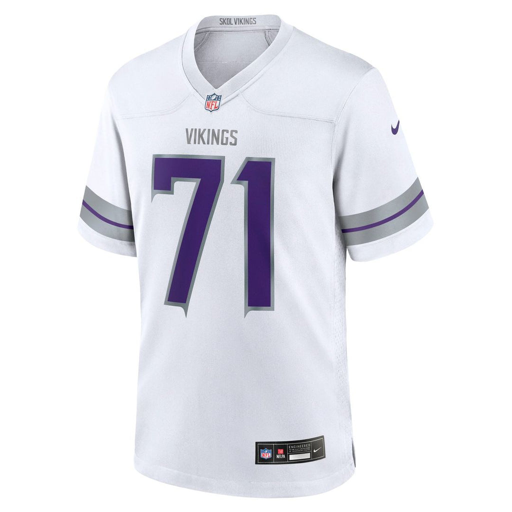 Minnesota Vikings Christian Darrisaw Nike White Alternate Game Jersey product image 2, provided for visual reference and