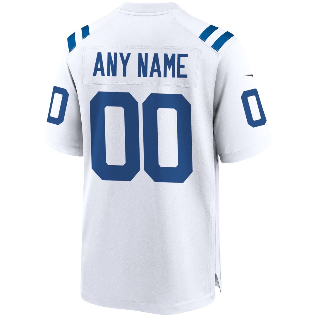 Indianapolis Colts Nike White Custom Game Jersey product image 6, provided for visual reference and product detail review