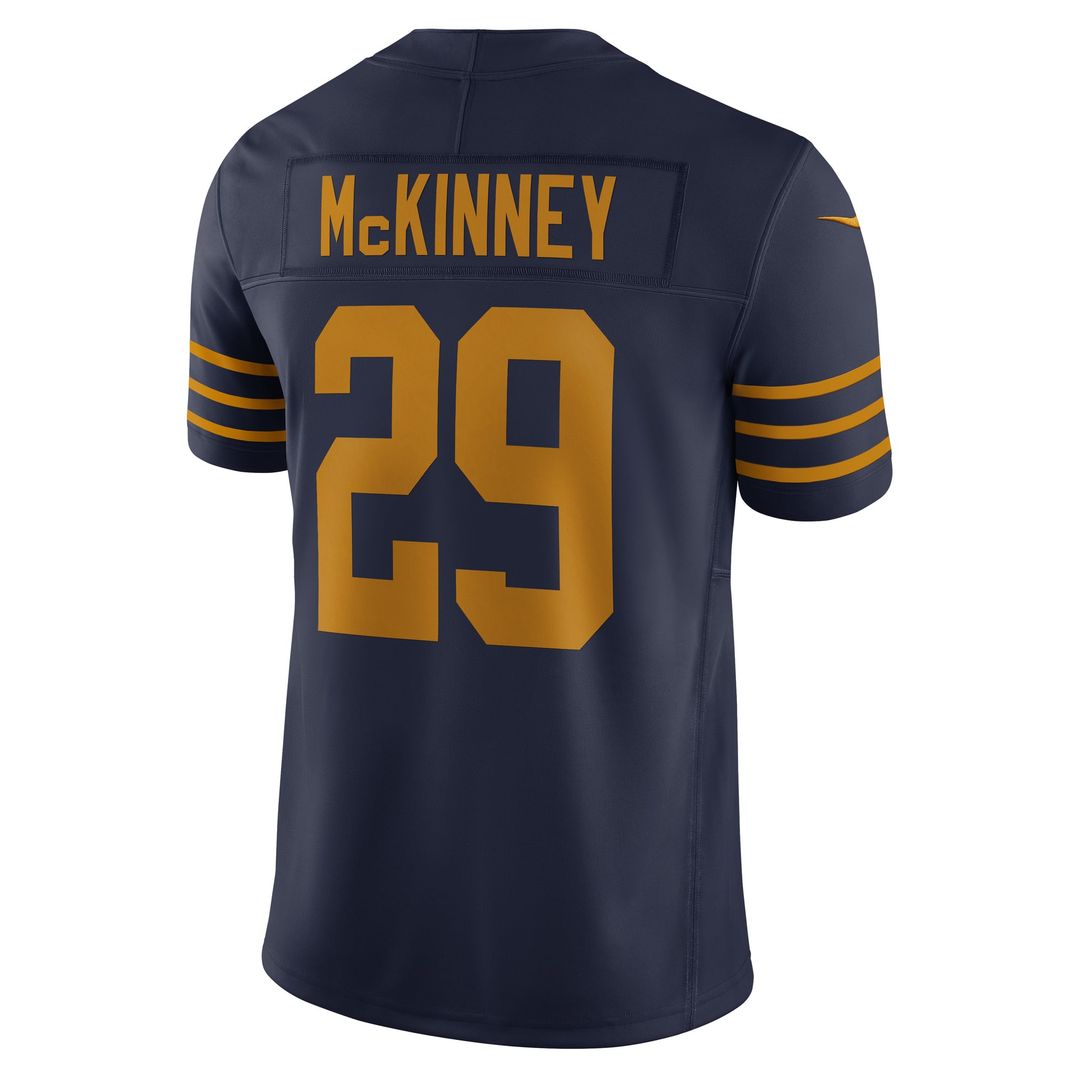 Green Bay Packers Xavier McKinney Nike Navy The 1923 Classic Vapor F.U.S.E. Limited Jersey product image 3, provided for