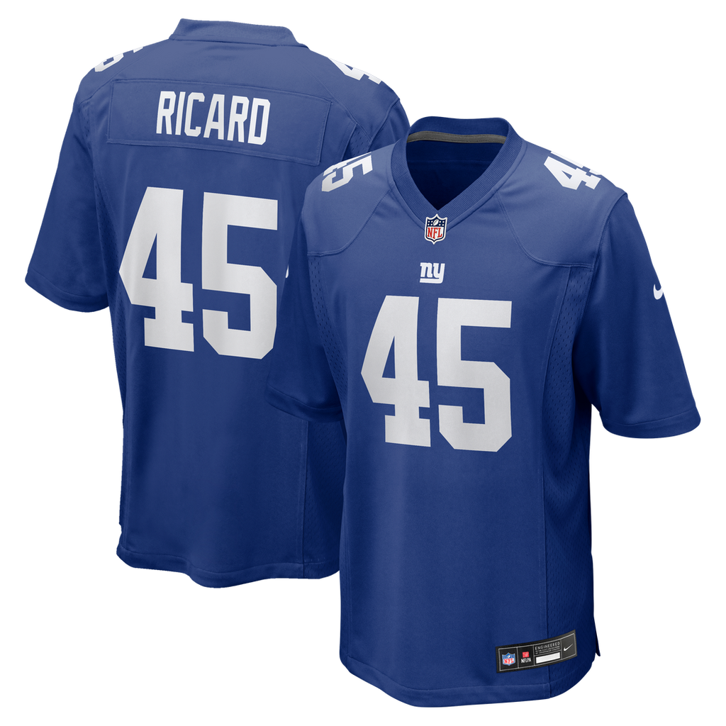 New York Giants Patrick Ricard Nike Royal Team Game Jersey product image 1, provided for visual reference and product detail